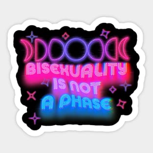 Bisexuality is not a phase - futuristic design Sticker